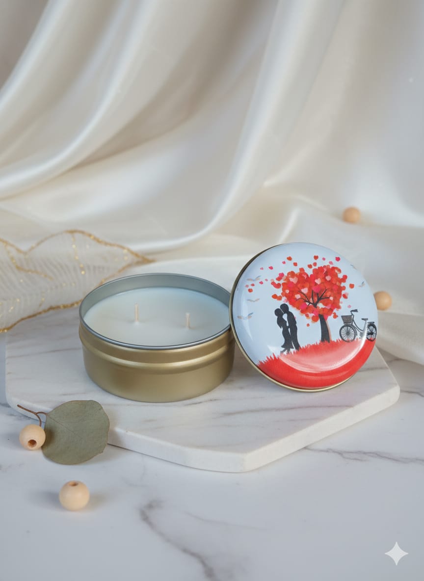 🕯️ Serenity Glow | Amber & Lavanta Kokulu El Yapımı Soya Mumu | Happy Blaze Candle